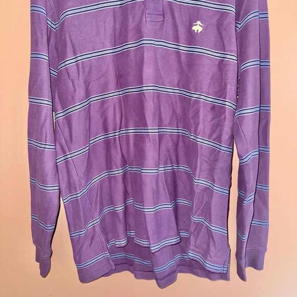 Brooks Brothers Men's Golden Fleece Performance Long Sleeve Polo Shirt Purple M - Picture 6 of 9